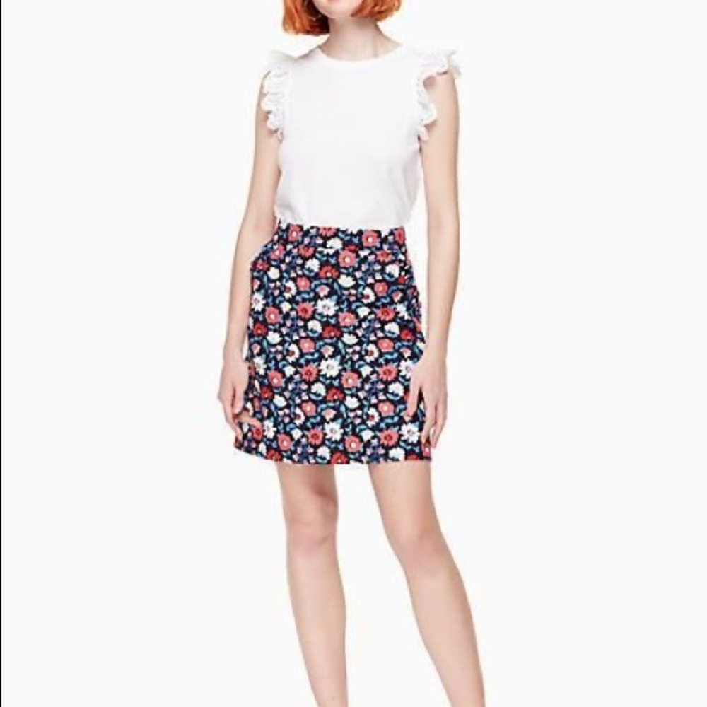 Kate spade floral jacquard skirt